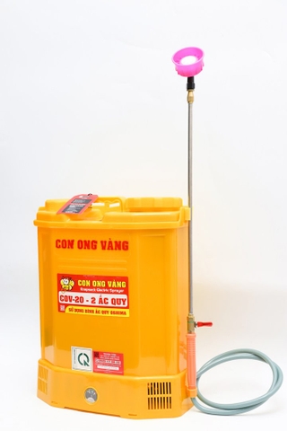Máy phun thuốc trừ sâu, côn trùng điện Con Ong Vàng COV-20-ắc quy 12V8Ah