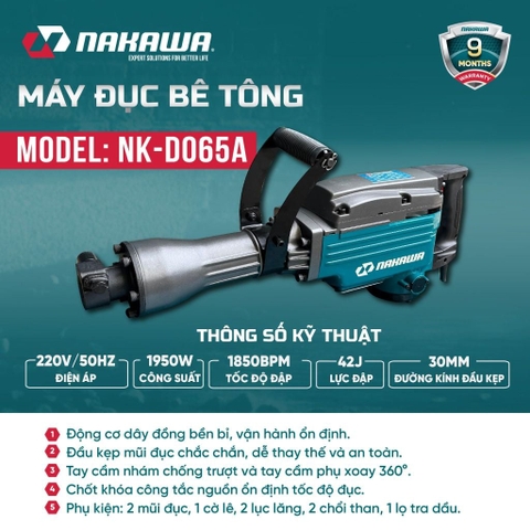 Máy đục bê tông NAKAWA NK-D065A