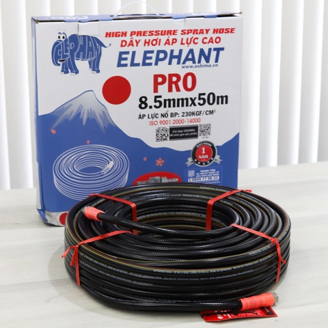 Ống nhựa PVC ELEPHANT Pro 8.5mm x 50m Đen