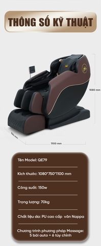 Ghế massage Queen Crown QE 79