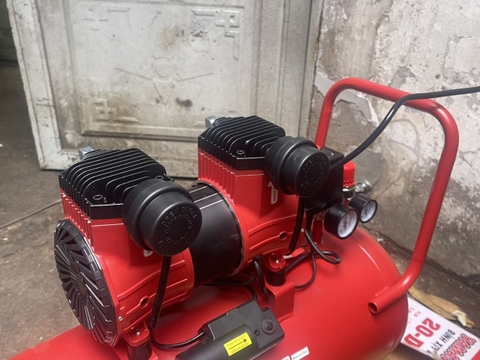 Máy nén khí Oshima 40-3.0 3.0HP Đỏ Điện 1 pha (Không dầu,nhanh,dây đồng)