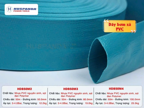 Dây bơm xả Huspanda HDB50M4 (10.0cm - 50m)