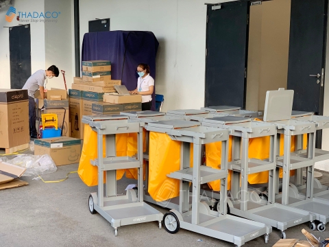 Xe đẩy dọn phòng khách sạn CLEPROX CX-73