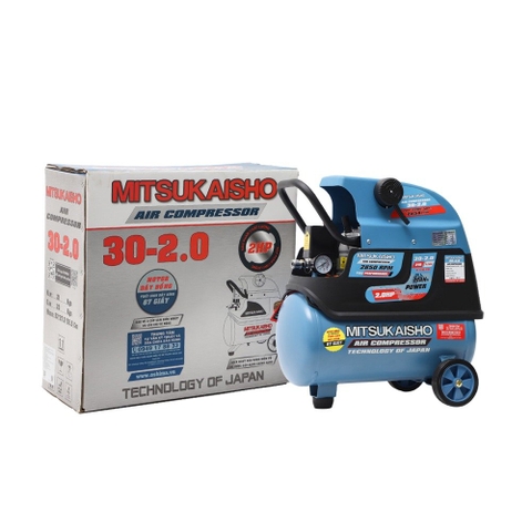 Máy nén khí Mitsukaisho 30-2.0 2.0HP Xanh đậm Điện 1 pha (có dầu, nhanh, dây đồng)