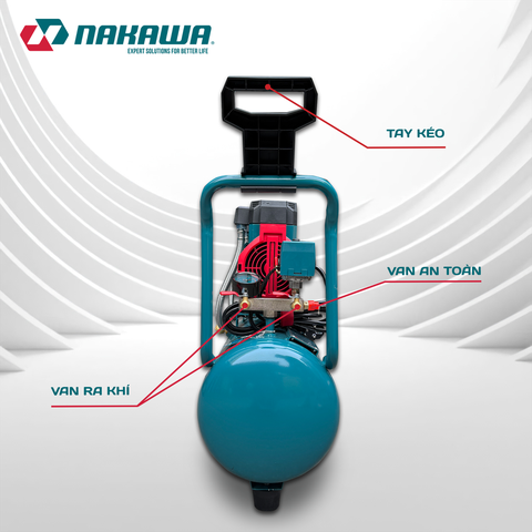 Máy nén khí không dầu, tốc nhanh, siêu êm NAKAWA NK-18H32L - 32 lít