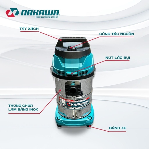 Máy hút bụi công nghiệp NAKAWA NK-VC1940 (1.9Kw-40L)