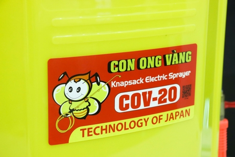 Máy phun thuốc trừ sâu, côn trùng điện Con Ong Vàng COV-20-ắc quy 12V8Ah