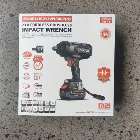 Thân máy bulong dùng pin 21V Dekton M21-IW1580PRO