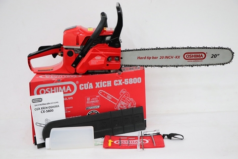 Cưa xích Oshima CX-5800 2.5kW Đỏ-đen