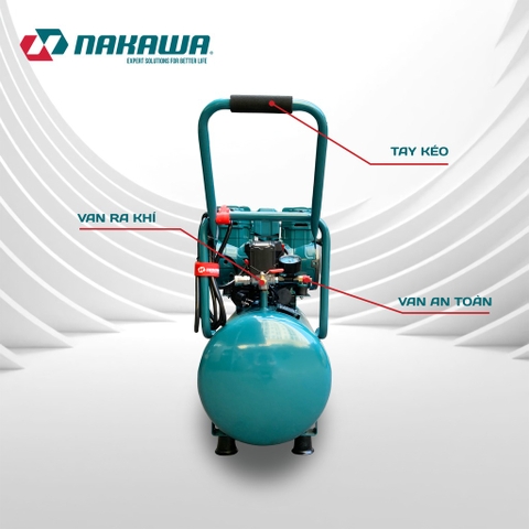 Máy nén khí không dầu, tốc nhanh, siêu êm Nakawa NK-BH5050E - 50 lít 3750W