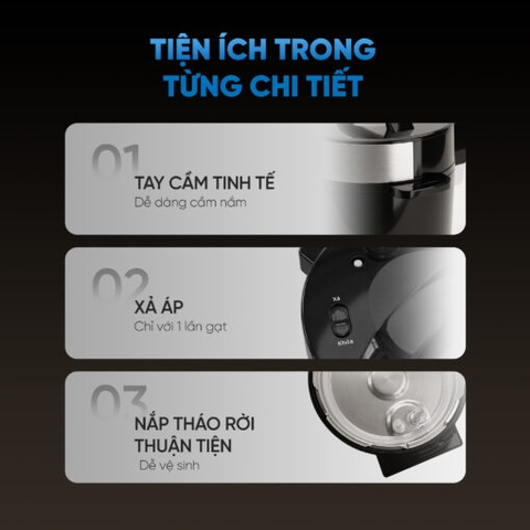 Nồi áp suất điện KALITE KPC6001, Hầm nhanh mềm nhừ, 12 chế độ nấu tự động