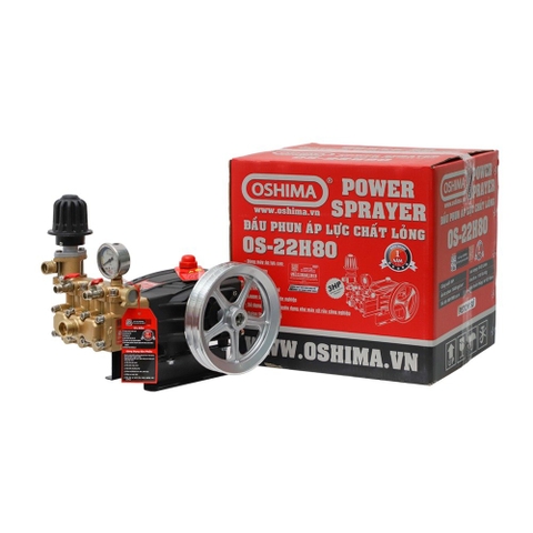 Đầu phun áp lực chất lỏng OSHIMA OS-22H80 3.0HP Đen (hoạt động bằng sức kéo động cơ) (thân gân)