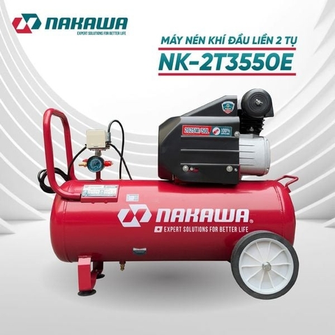 Máy Nén Khí đầu liền 2 tụ NAKAWA NK-2T3550E 2625W 50L