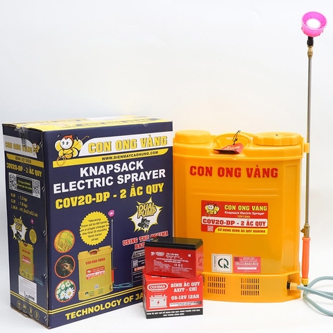Máy phun thuốc trừ sâu, côn trùng điện Con Ong Vàng COV20-DP-ắc qui