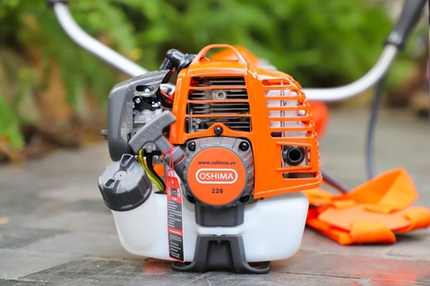 Máy cắt cỏ Oshima 226 850W Cam-xám 2 thì (rời, chết)