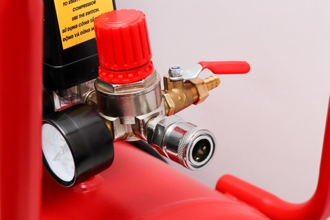 Máy nén khí Oshima 40-3.0 3.0HP Đỏ Điện 1 pha (Không dầu,nhanh,dây đồng)
