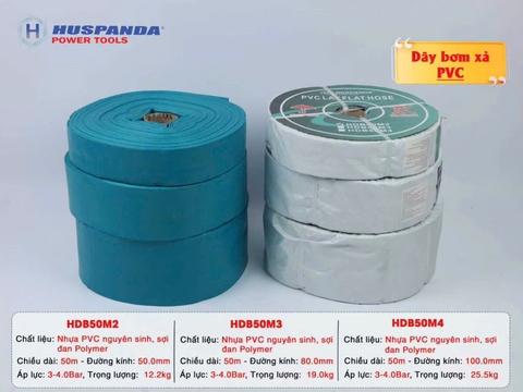 Dây bơm xả Huspanda HDB50M3 (8.0cm - 50m)