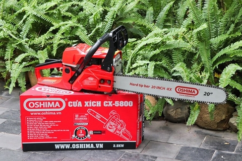 Cưa xích Oshima CX-5800 2.5kW Đỏ-đen