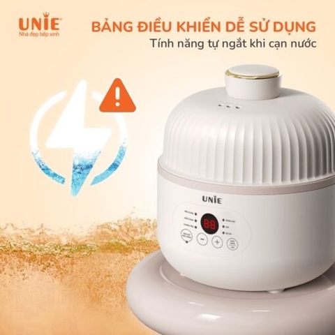 Nồi nấu chậm UNIE USC08W dung tích 0.8L, 6 chức năng nấu, hẹn giờ nấu 12 tiếng