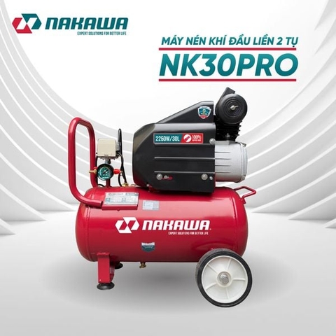 Máy Nén Khí đầu liền 2 tụ NAKAWA NK30PRO