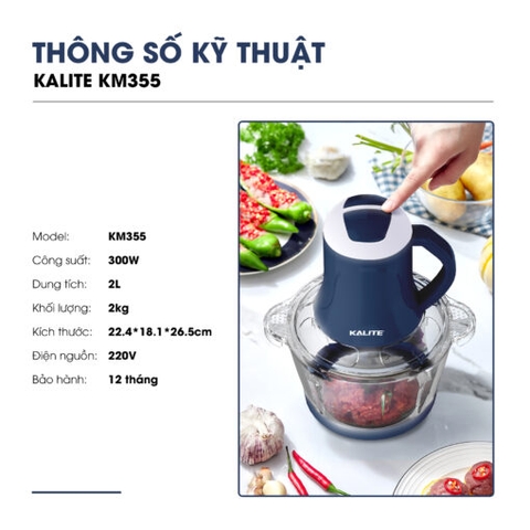 Máy xay thịt KALITE KM355 đa năng dung tích 2L