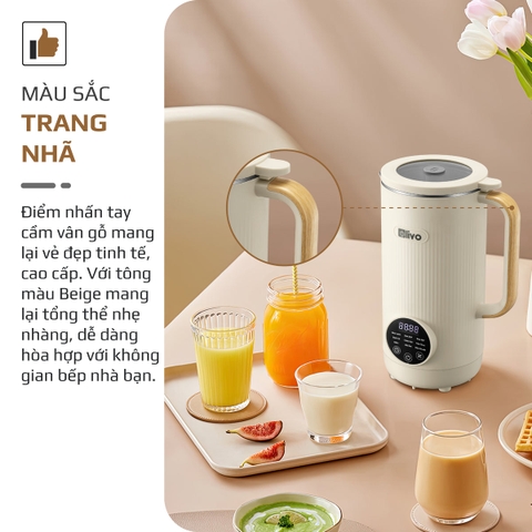 Máy Xay Nấu Đa Năng OLIVO CB1200 - Dung Tích 1.2L - Nắp INOX 304 Kết Hợp Kính Cường Lực - 10 Chế Độ, Khử Khuẩn, Chống Trào Tuyệt Đối