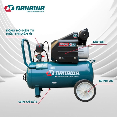 Máy Nén Khí đầu liền 2 tụ NAKAWA NK-2T3035PRO 2250W 35L