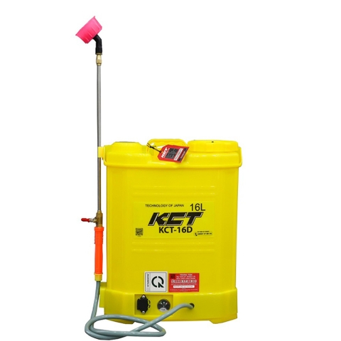 Máy phun thuốc trừ sâu, côn trùng điện KCT KCT-16D-ắc quy Vàng Bình ắc quy 12V8Ah