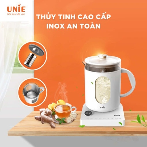 Ấm siêu tốc cao cấp 6 chức năng UNIE UEK1782W – Hẹn giờ, tùy chỉnh nhiệt độ nước