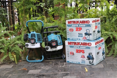 Máy khoan đất MITSUKAISHO 2PS 2.2kW Xanh Mũi đôi xoắn 300/800