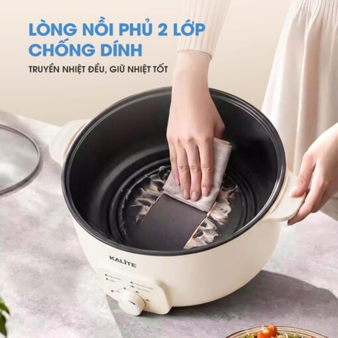 Nồi lẩu đa năng KALITE KL568 Elegant, dung tích 6L, công suất 2000W