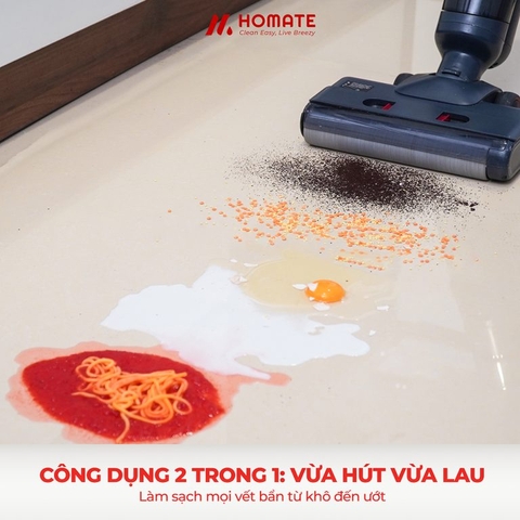 Máy hút bụi lau sàn không dây HOMATE M250DW