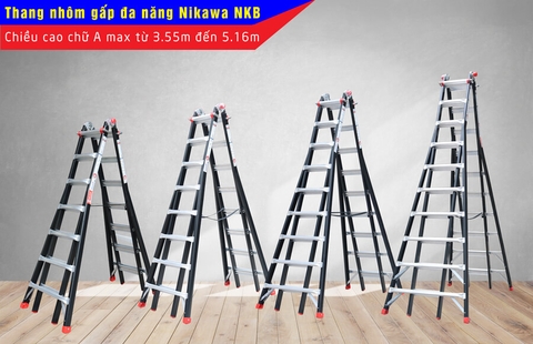Thang nhôm gấp (rút lồng) đa năng Nikawa NKB-50