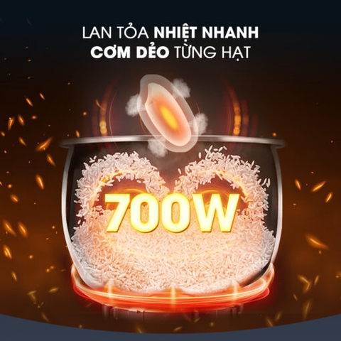 Nồi cơm điện KALITE KRC6018 700W chống dính dung tích 1,8L