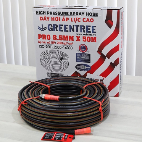 Ống nhựa PVC GREENTREE Pro 8.5mm x 50m Đen
