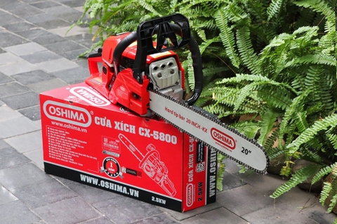 Cưa xích Oshima CX-5800 2.5kW Đỏ-đen