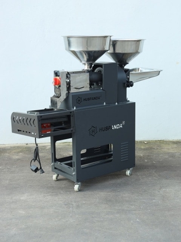 Bộ máy xát nghiền gạo Huspanda HNF680I (Motor HPN3000 - Sàng lọc sạn rung) Cối xát nghiền Inox
