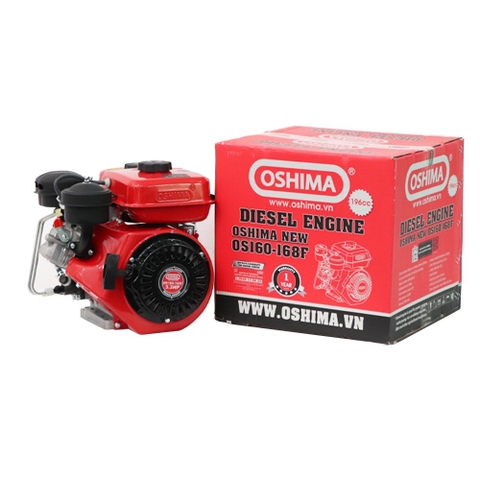 Động cơ nổ OSHIMA New OS160-168F 3.3HP Đỏ (Dầu)