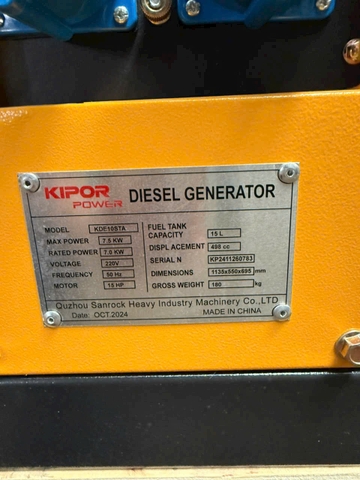 Máy Phát Điện Chạy Dầu 7KW KIPOR KDE10STA – Khởi Động Đề