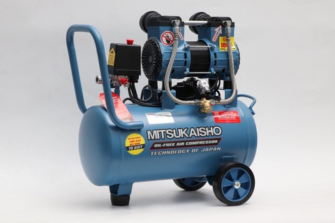 Máy nén khí Mitsukaisho 24-2.0 2.0HP Xanh dương Điện 1 pha (Không dầu,nhanh,dây đồng)