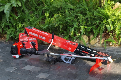 Máy cắt cỏ OSHIMA 568D 2.3kW Đỏ-đen 2 thì (rời, chết)