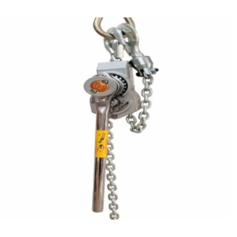 Pa lăng xích lắc tay hợp kim nhôm (màu bạc) 0.75Tx1.5m