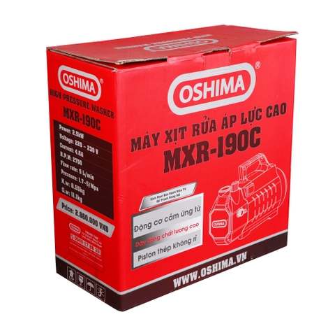 Máy xịt rửa OSHIMA MXR-190C-1 2.5kW Đỏ Điện 1 pha