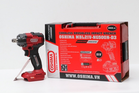 Mở bu lông pin lithium Oshima MBL21V-NG500N-D3 (Thân Máy)