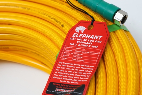 Ống nhựa PVC Elephant No.3 8.5mm x 50m Vàng