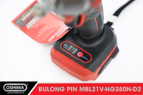 Mở bu lông pin lithium Oshima MBL21V-NG380N-D2 (Thân máy)