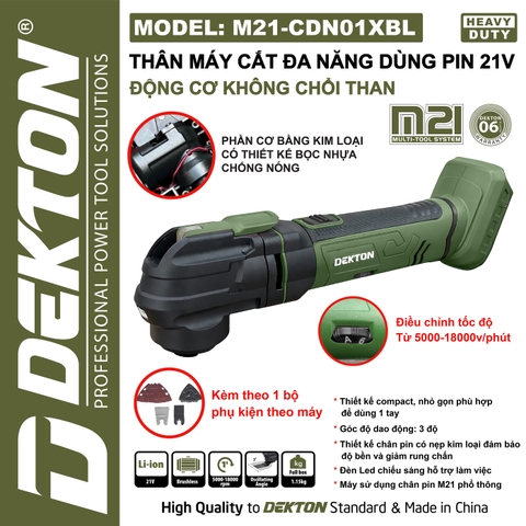 Máy cắt rung dùng pin 21V Dekton M21-CDN01XBL