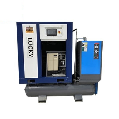 Máy nén khí trục vít tích hợp 20HP (15kW) biến tần 16bar 380V Lucky CP20A