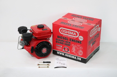 Động cơ nổ OSHIMA New OS160-168F 3.3HP Đỏ (Dầu)