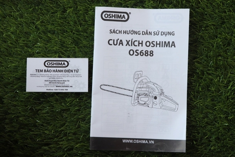 Cưa xích Oshima OS688 54cc Cam 2 thì (không lam xích)
